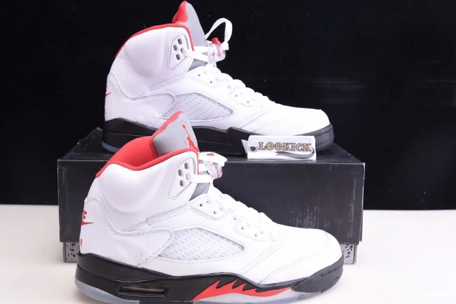 (2020) Red Silver 5 Air Tongue Jordan Retro Fire DA1911-102 1209